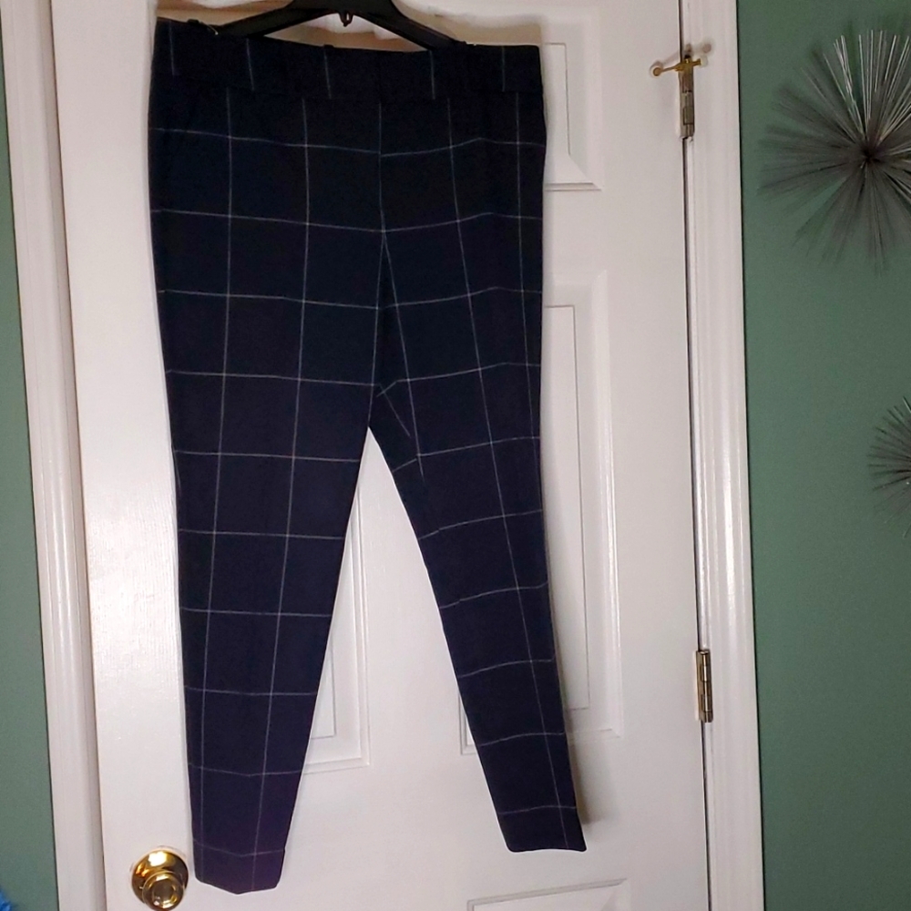 Plaid Ankle-Length Pants